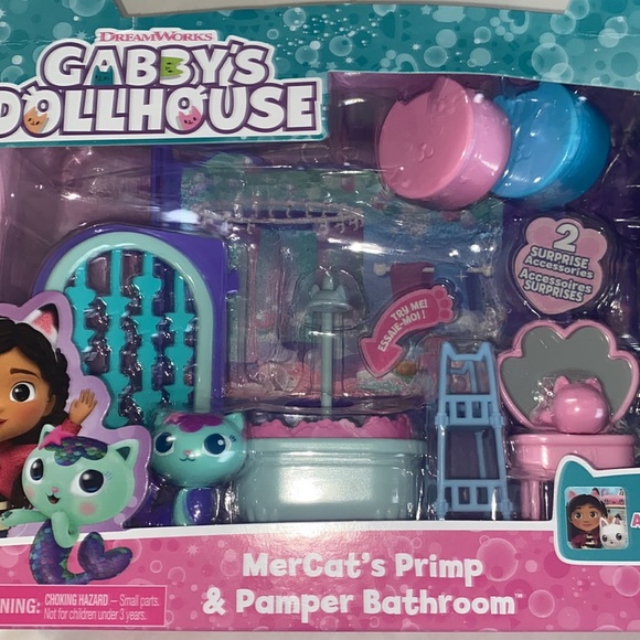 NEW Gabby Dollhouse Toy Bathroom Set - Picture 3 of 4